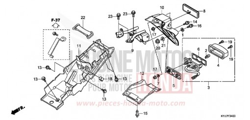 REAR FENDER CBR250RB de 2011